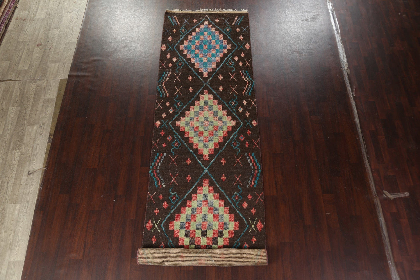 Tribal Moroccan Handmade Runner Rug 4x17