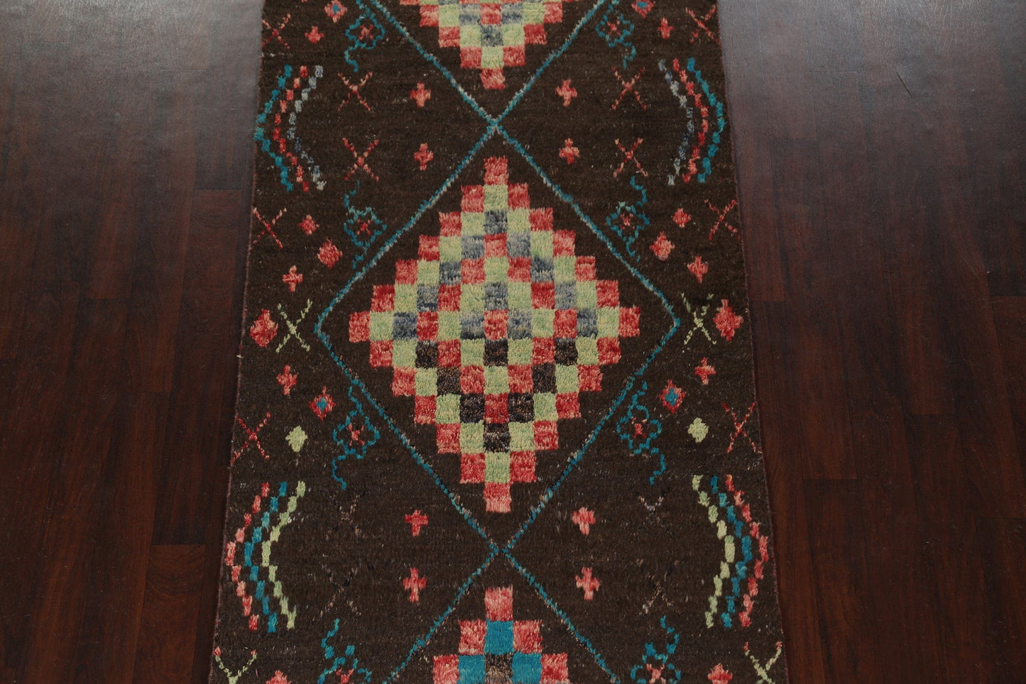 Tribal Moroccan Handmade Runner Rug 4x17