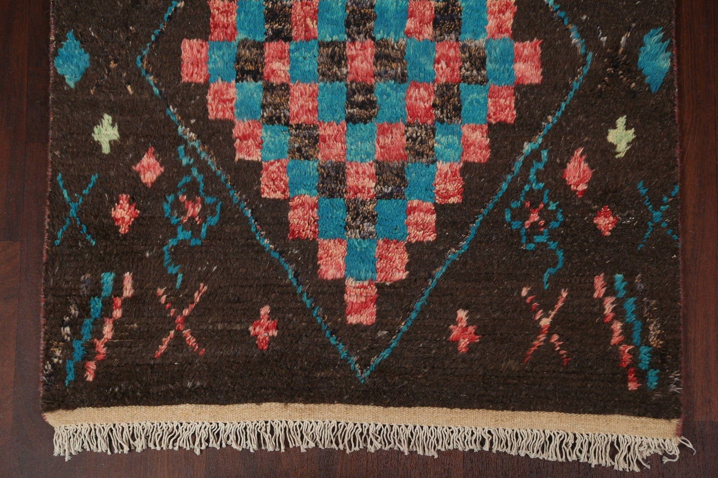 Tribal Moroccan Handmade Runner Rug 4x17