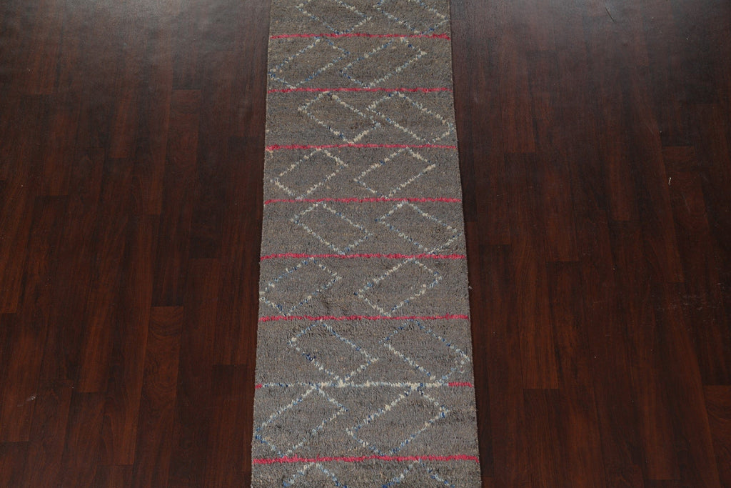 Tribal Moroccan Handmade Runner Rug 3x11