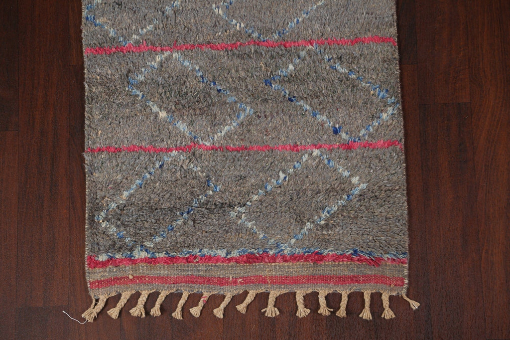 Tribal Moroccan Handmade Runner Rug 3x11