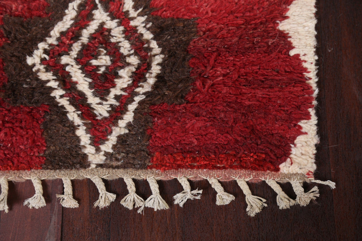 Handmade Moroccan Wool Runner Rug 3x12