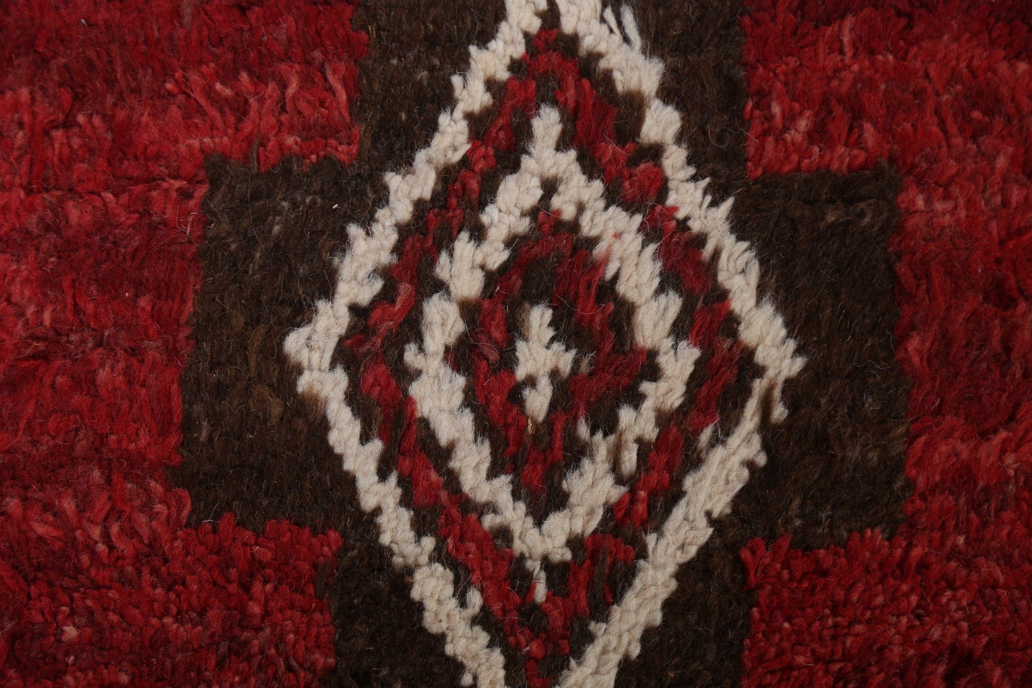 Handmade Moroccan Wool Runner Rug 3x12