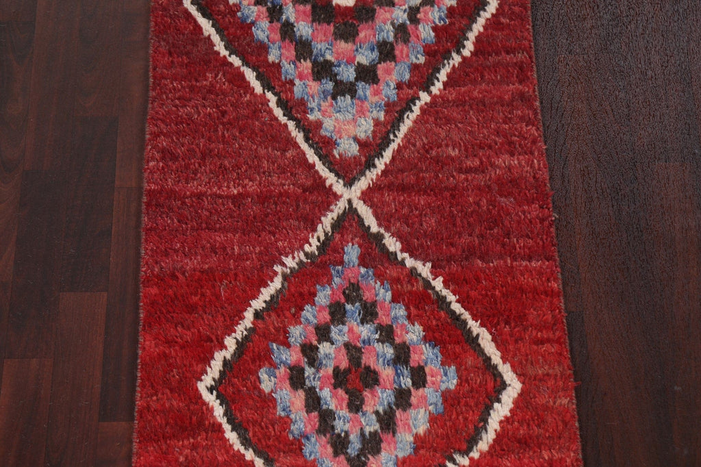 Wool Moroccan Handmade Runner Rug 3x11