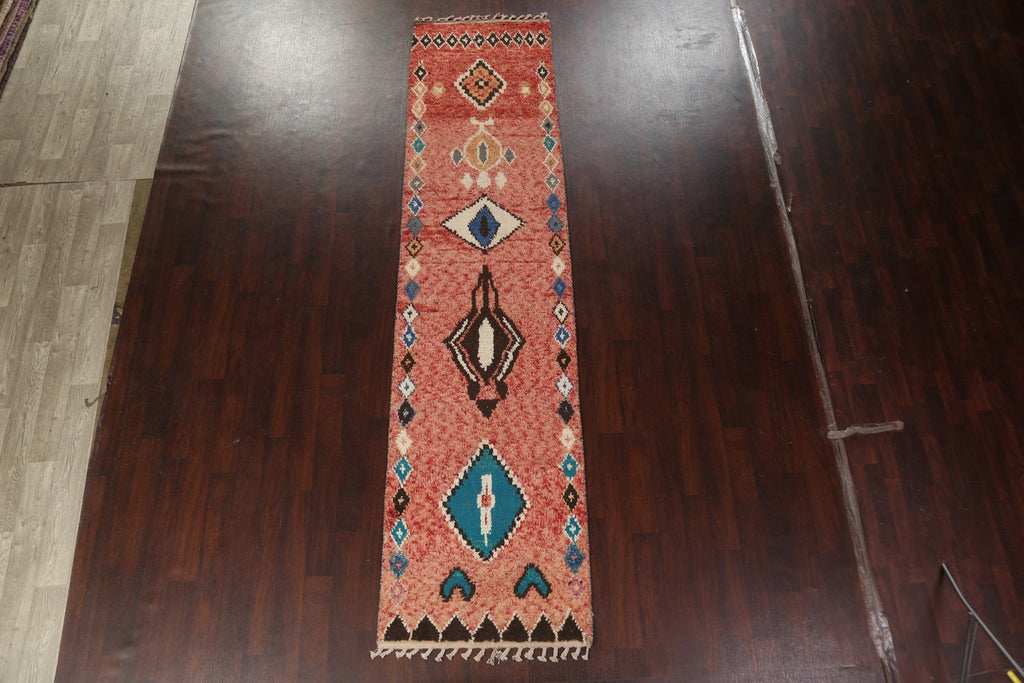 Tribal Moroccan Handmade Runner Rug 3x13