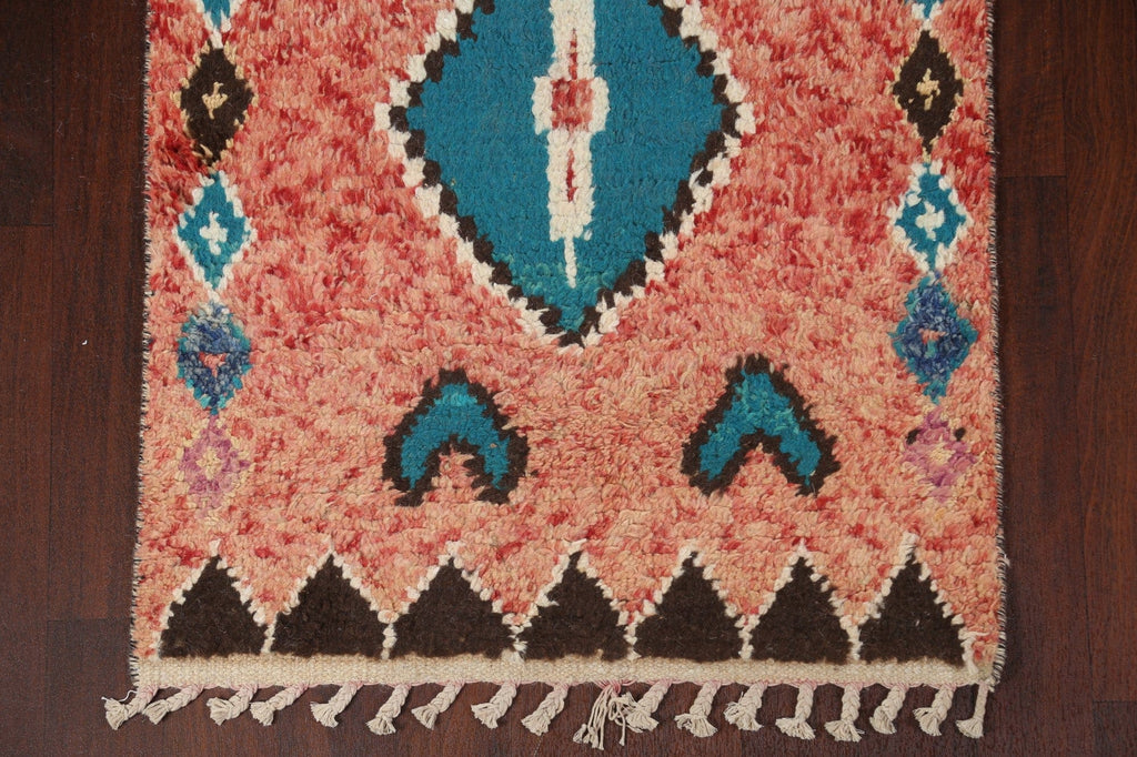 Tribal Moroccan Handmade Runner Rug 3x13