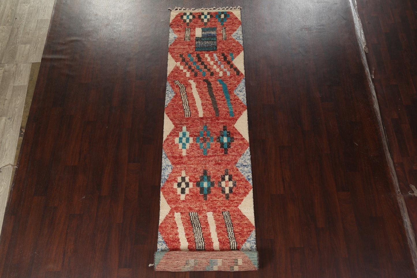 Tribal Moroccan Handmade Runner Rug 3x15