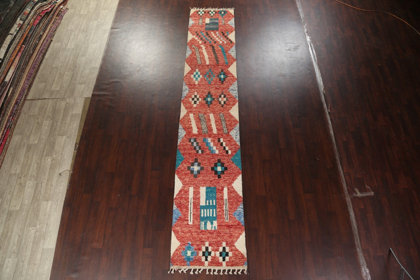 Tribal Moroccan Handmade Runner Rug 3x15