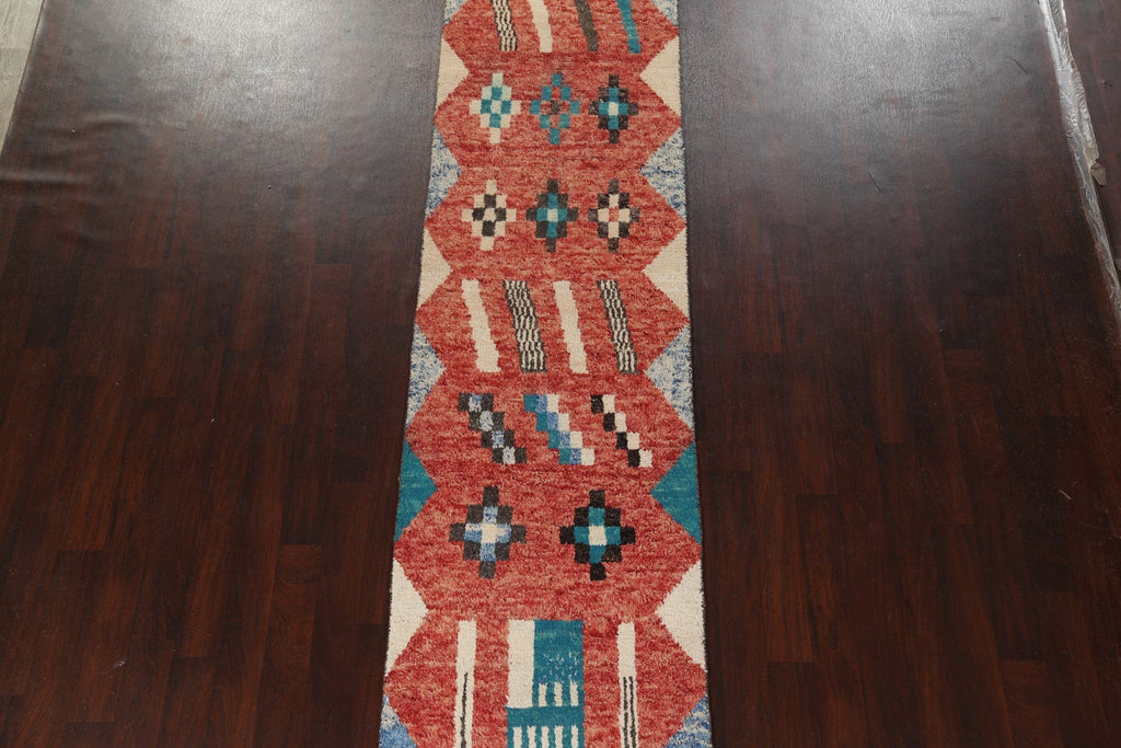 Tribal Moroccan Handmade Runner Rug 3x15