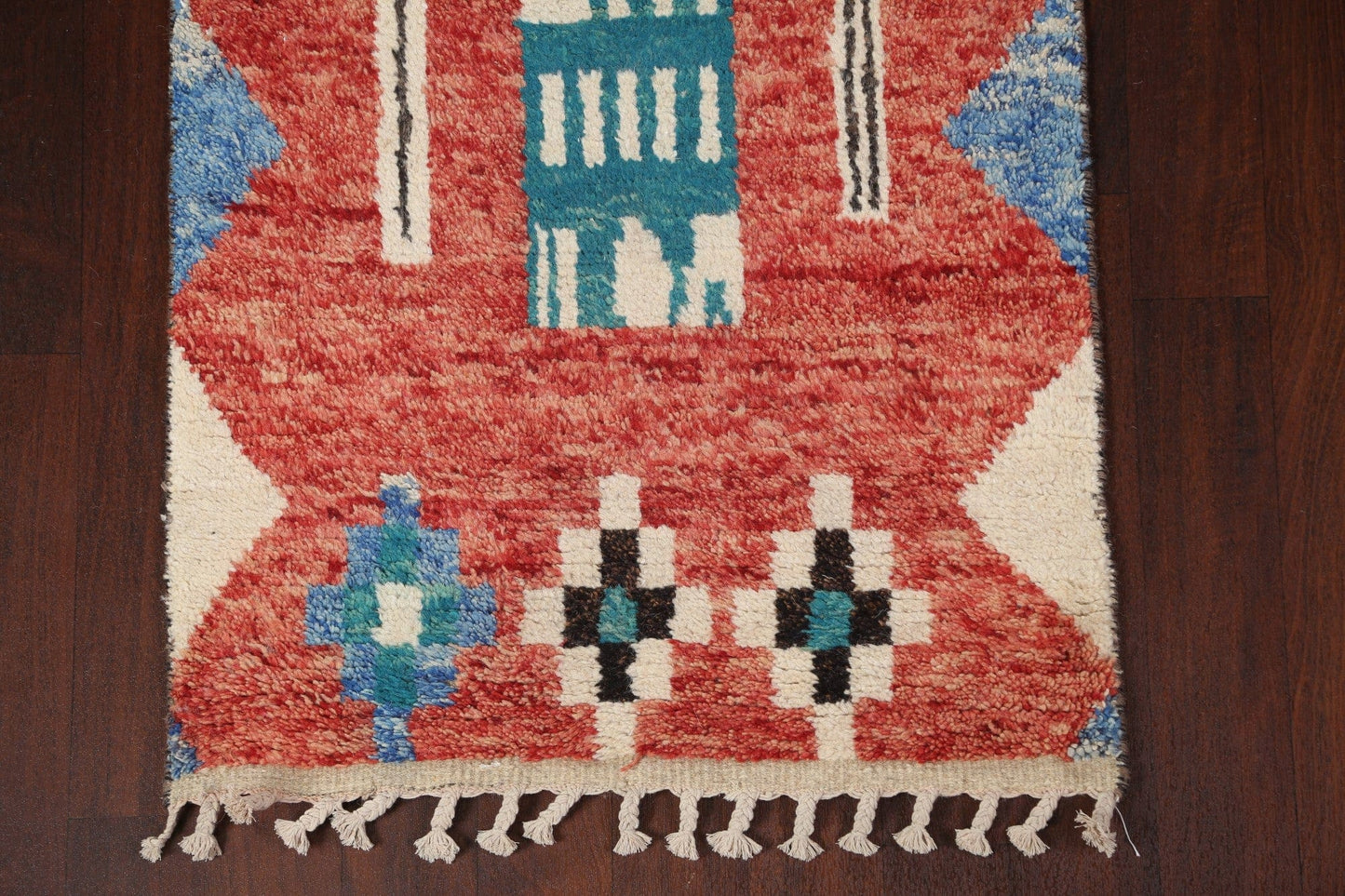 Tribal Moroccan Handmade Runner Rug 3x15