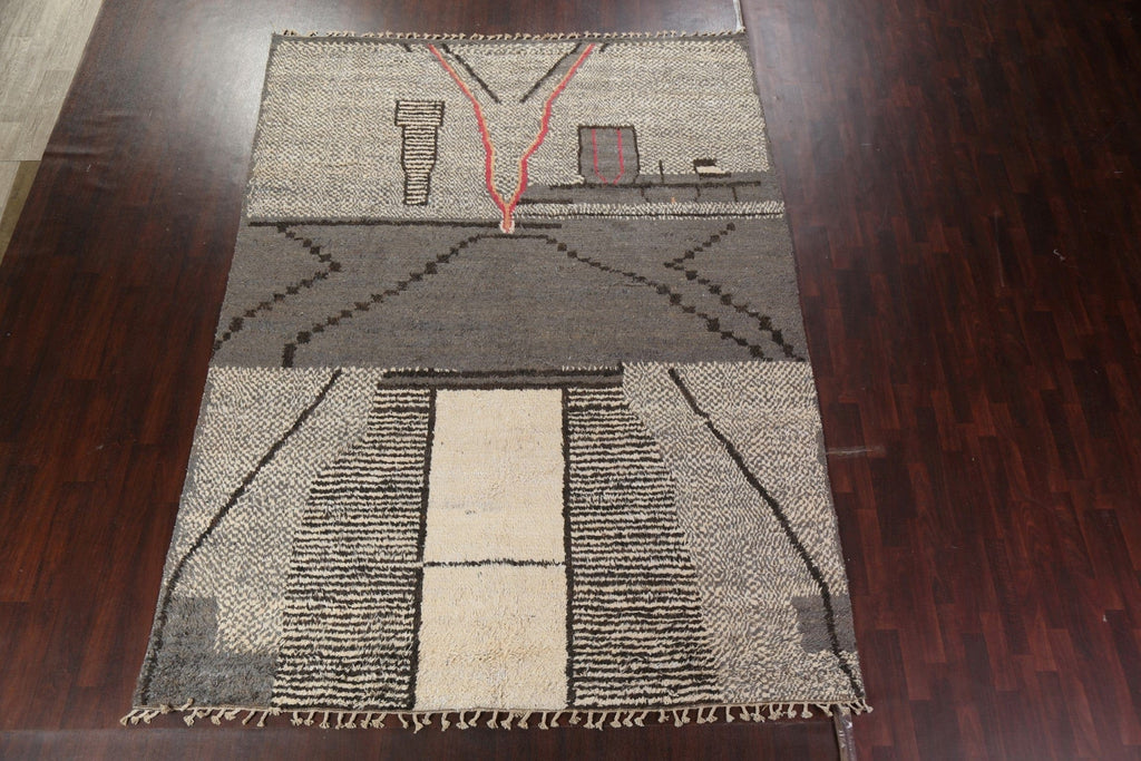 Wool Moroccan Handmade Area Rug 9x12