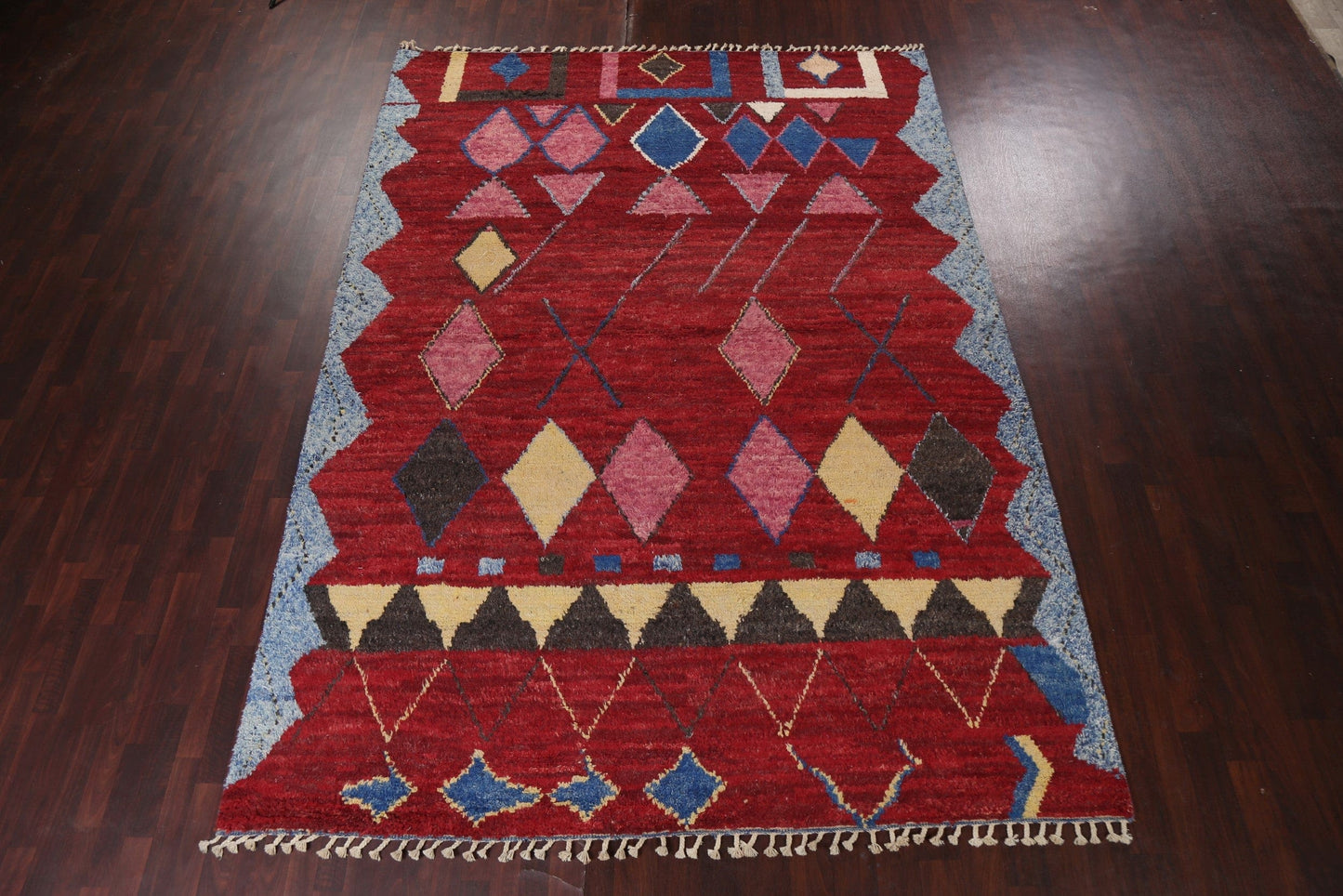 Tribal Moroccan Wool Area Rug 9x12