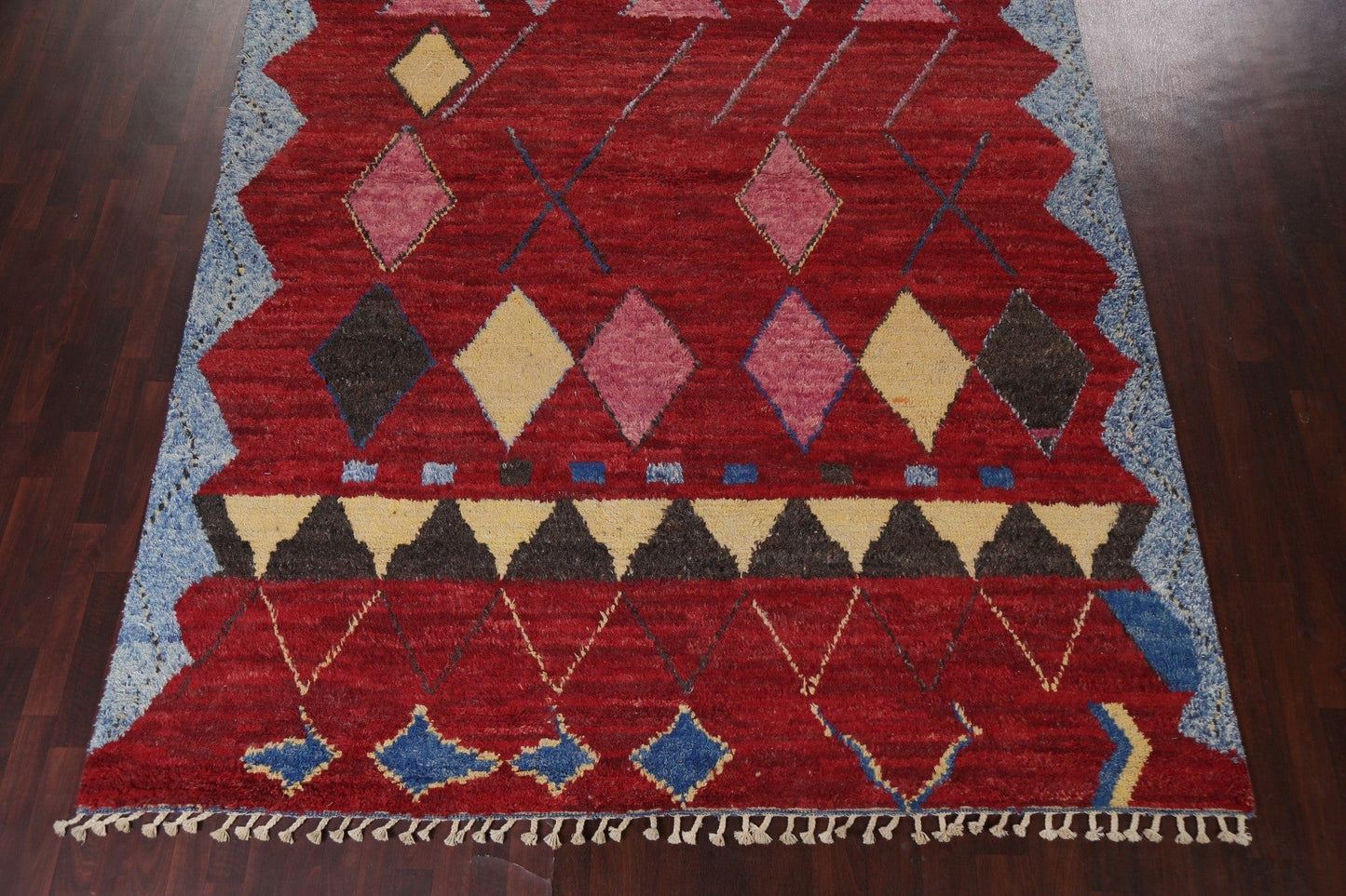 Tribal Moroccan Wool Area Rug 9x12