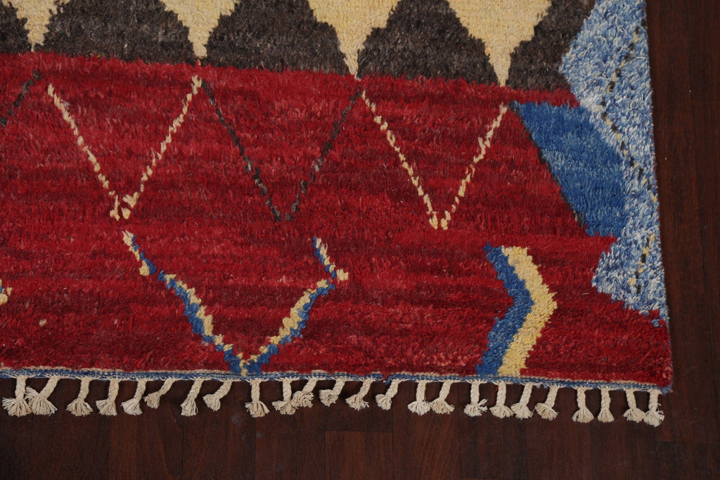 Tribal Moroccan Wool Area Rug 9x12