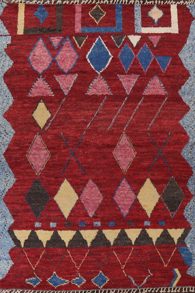 Tribal Moroccan Wool Area Rug 9x12