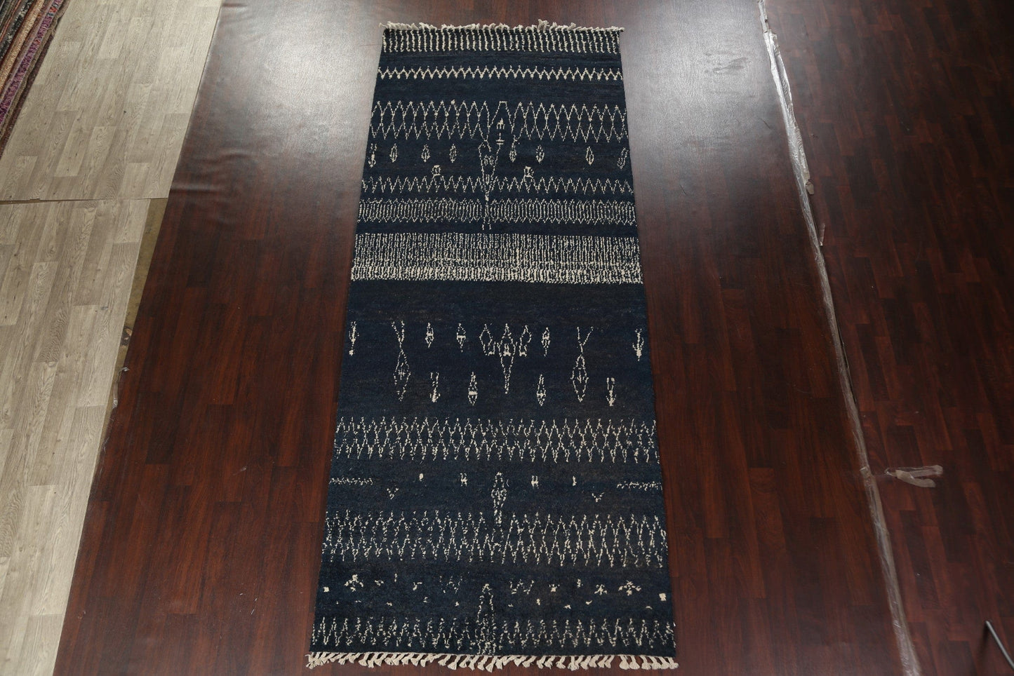 Wool Moroccan Handmade Area Rug 5x13