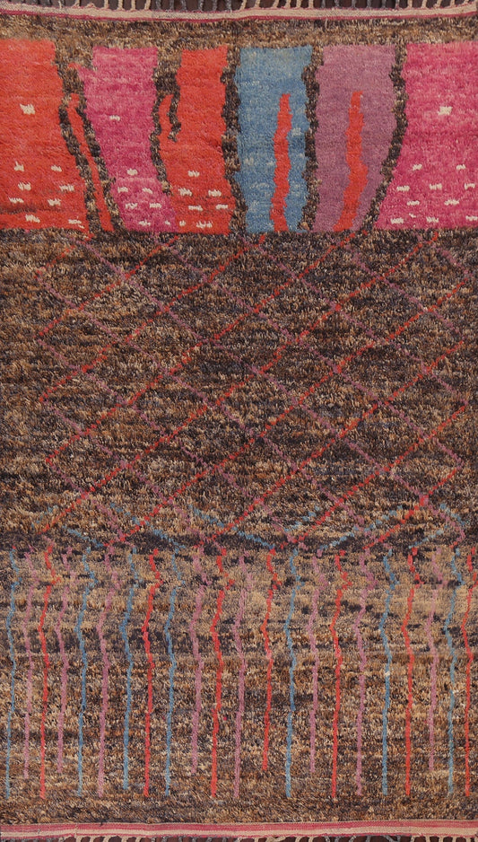 Handmade Moroccan Wool Area Rug 6x10