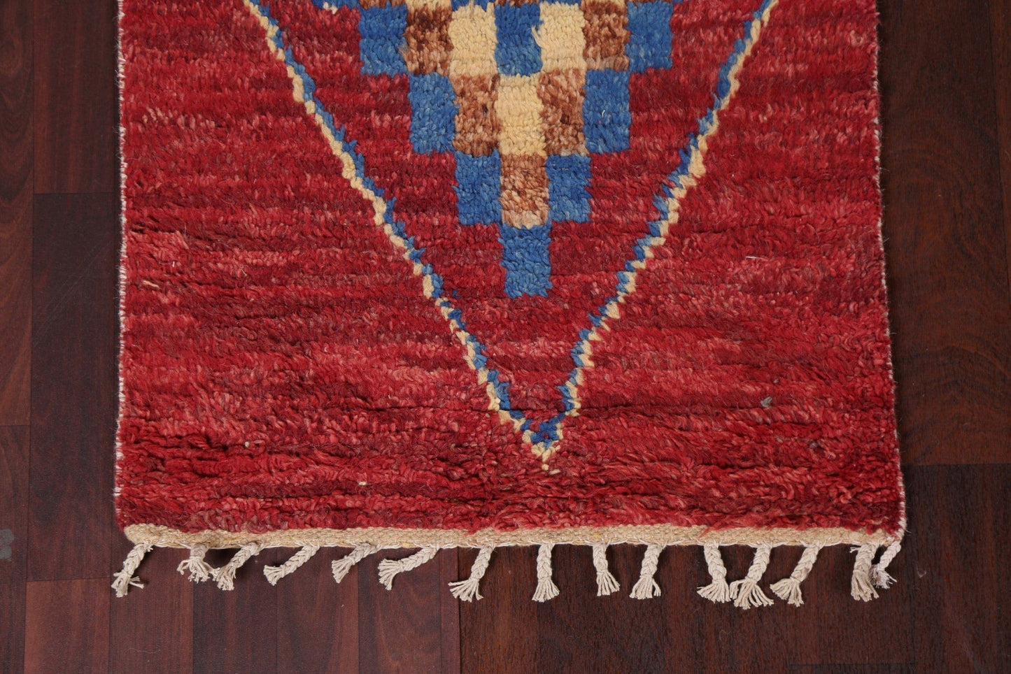 Geometric Moroccan Wool Runner Rug 3x12