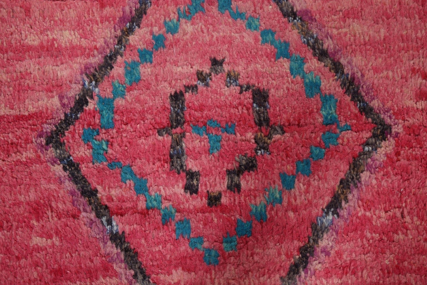 Handmade Moroccan Wool Runner Rug 3x13