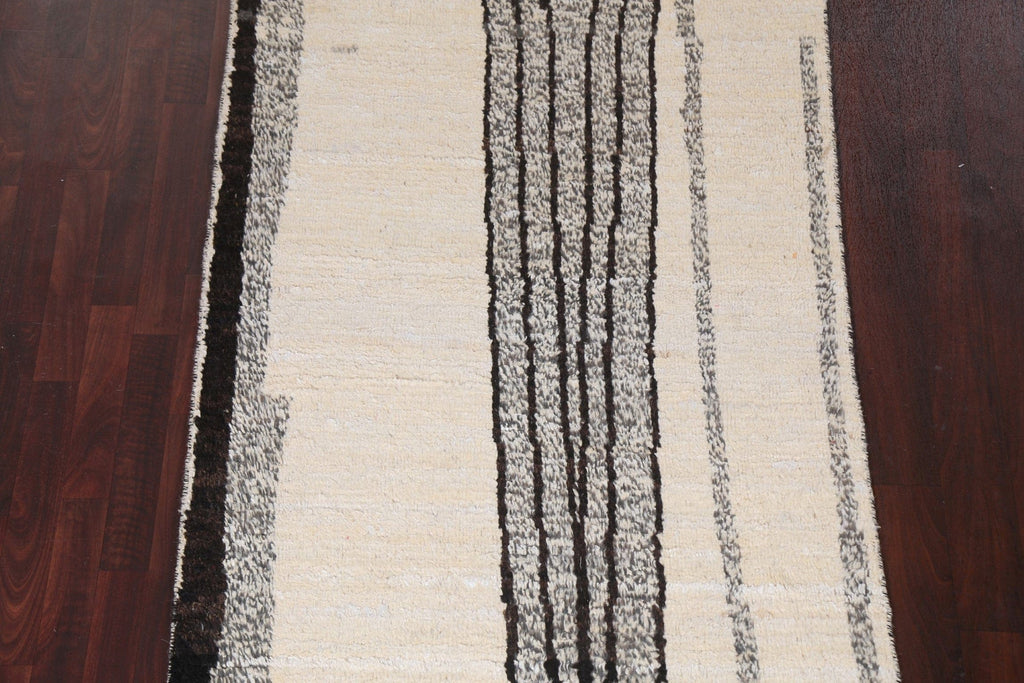 Wool Moroccan Handmade Runner Rug 4x11