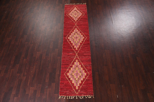 Geometric Moroccan Handmade Runner Rug 3x11