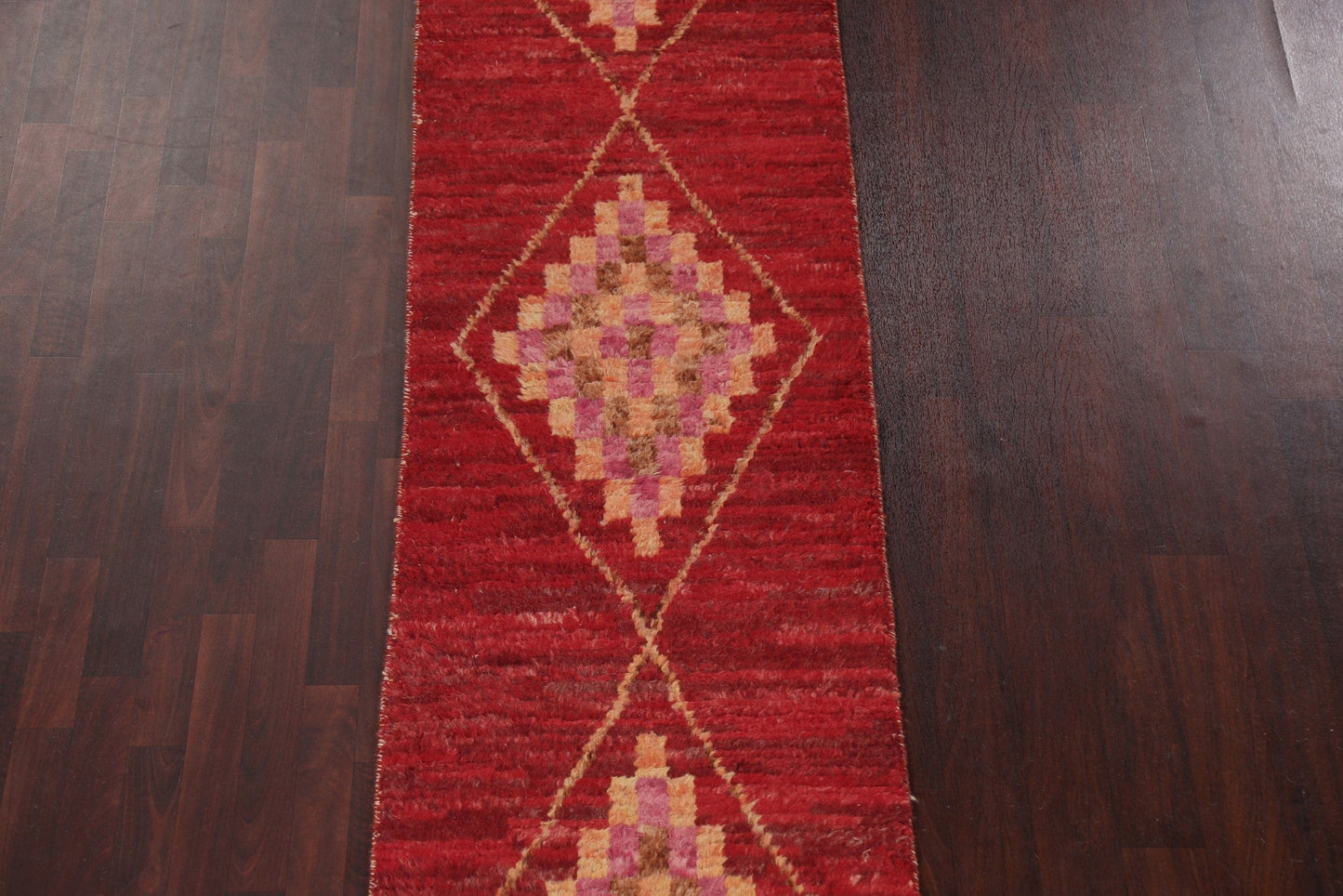 Geometric Moroccan Handmade Runner Rug 3x11