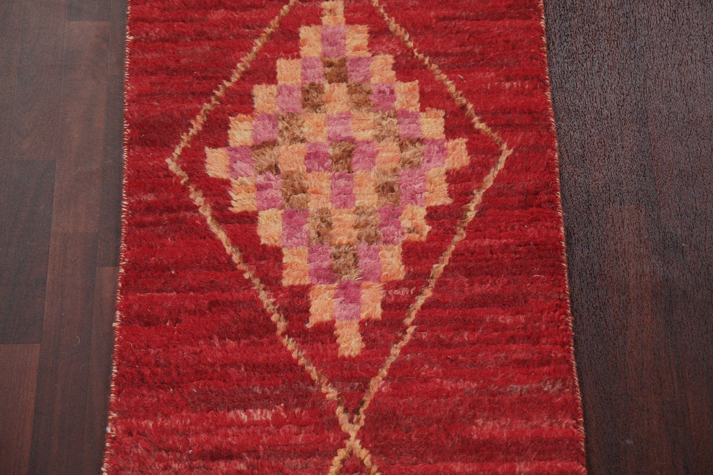 Geometric Moroccan Handmade Runner Rug 3x11