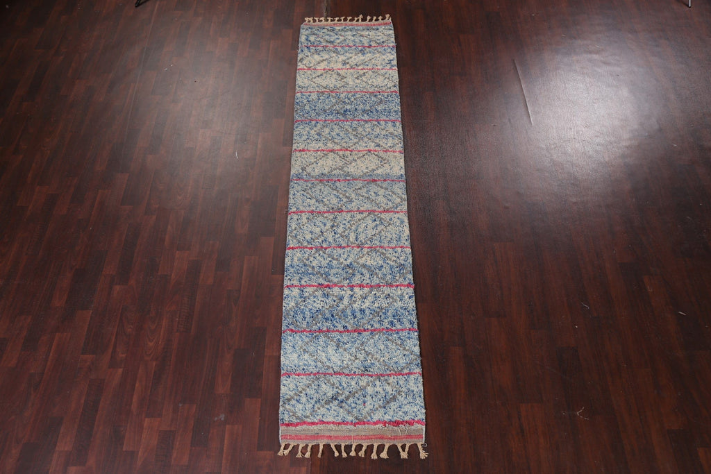 Wool Moroccan Handmade Runner Rug 3x11