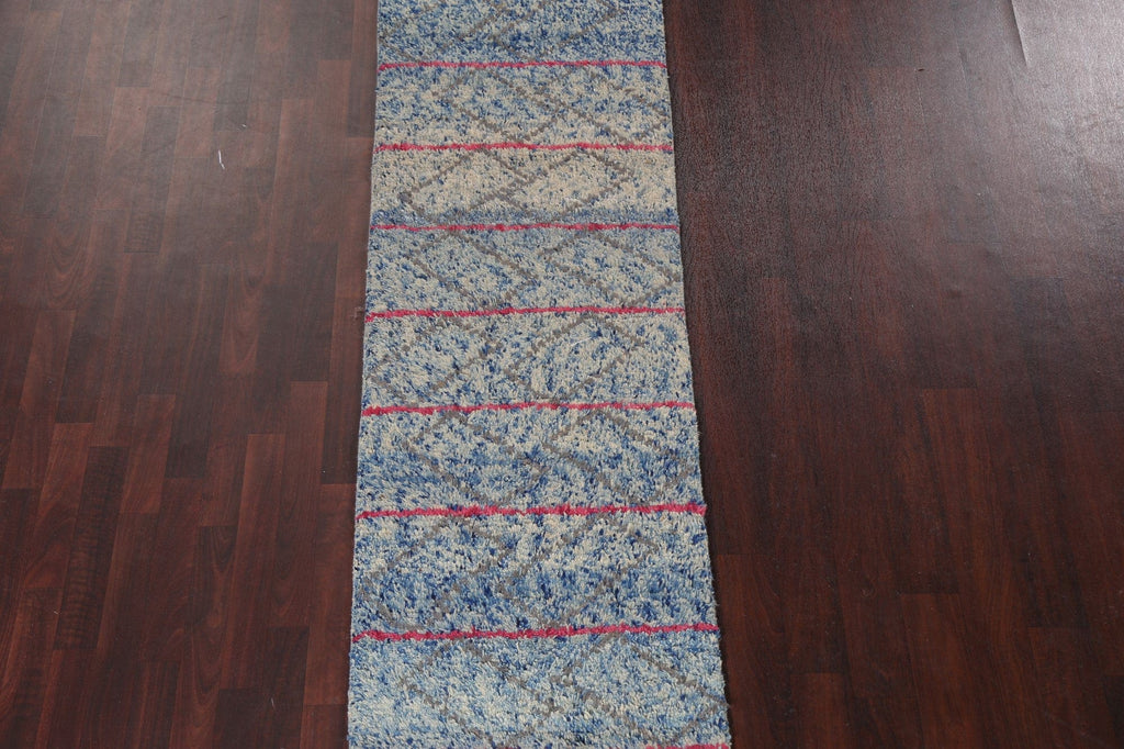 Wool Moroccan Handmade Runner Rug 3x11