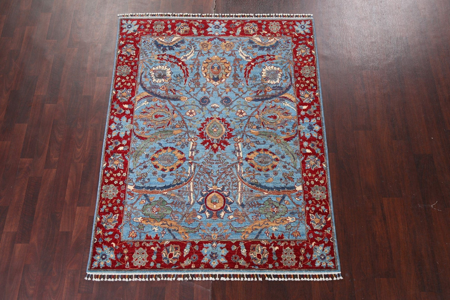 Vegetable Dye Ziegler Turkish Area Rug 5x7