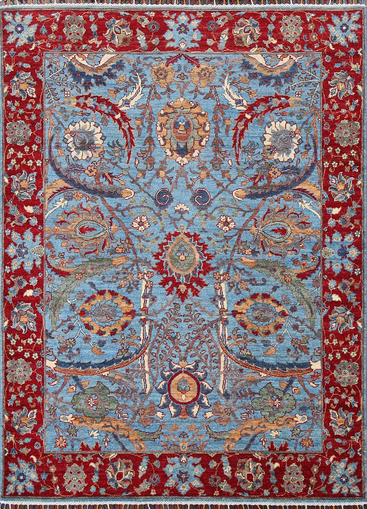 Vegetable Dye Ziegler Turkish Area Rug 5x7