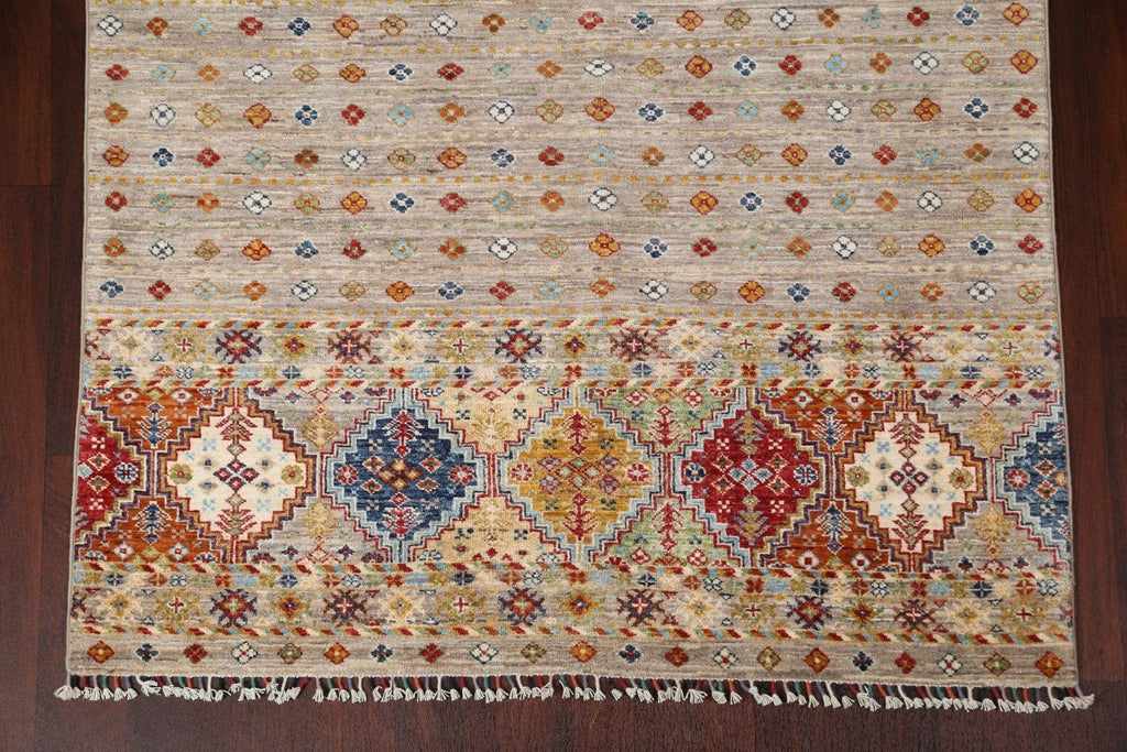 Vegetable Dye Kazak Wool Area Rug 5x6