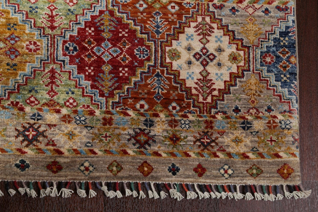 Vegetable Dye Kazak Wool Area Rug 5x6