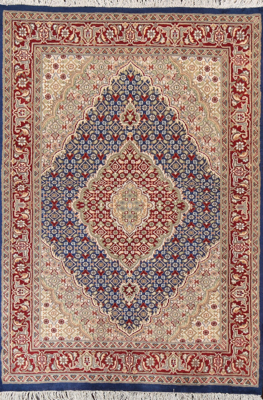 Vegetable Dye Tabriz Mahi Persian Area Rug 4x6