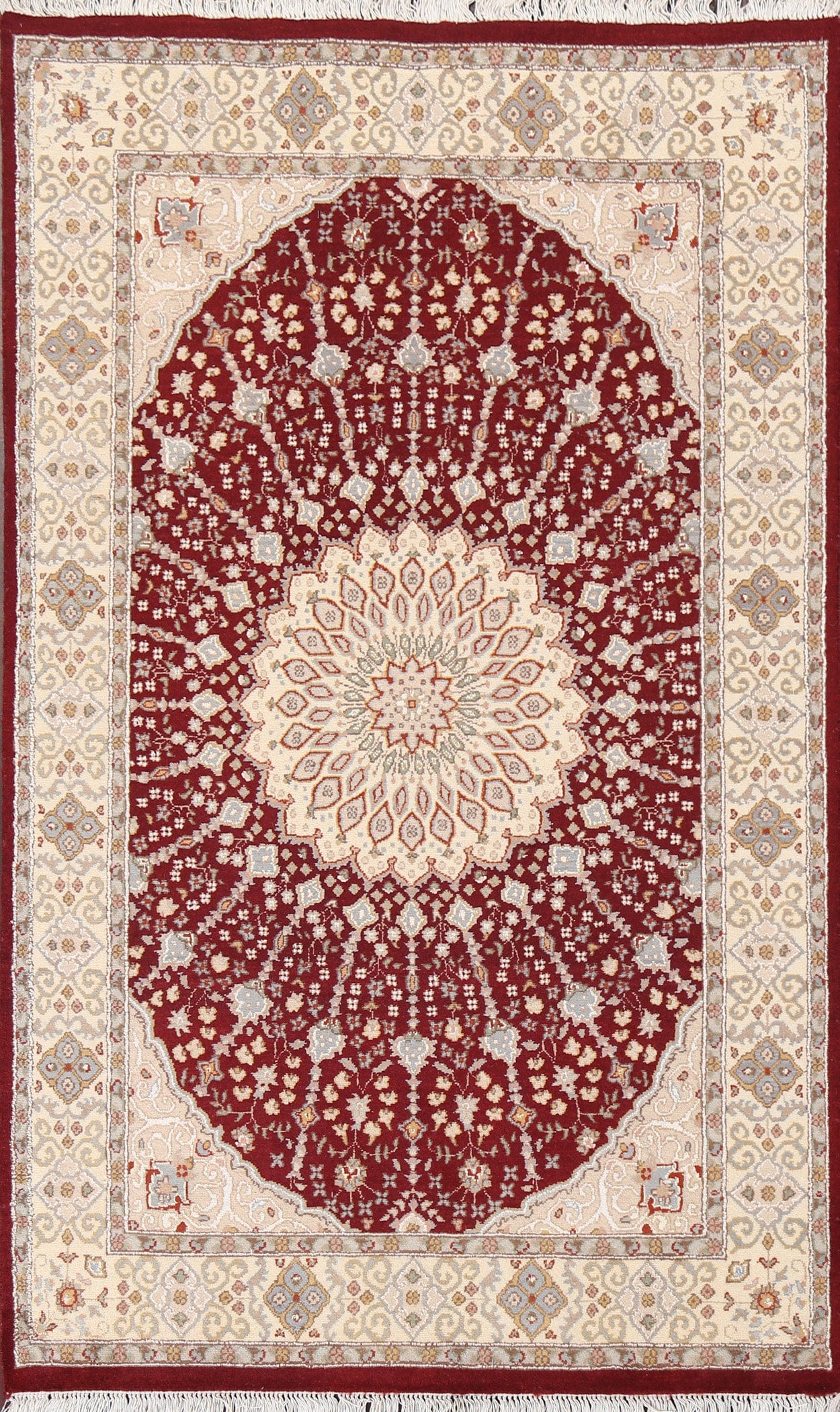 Vegetable Dye Tabriz Handmade Area Rug 4x6