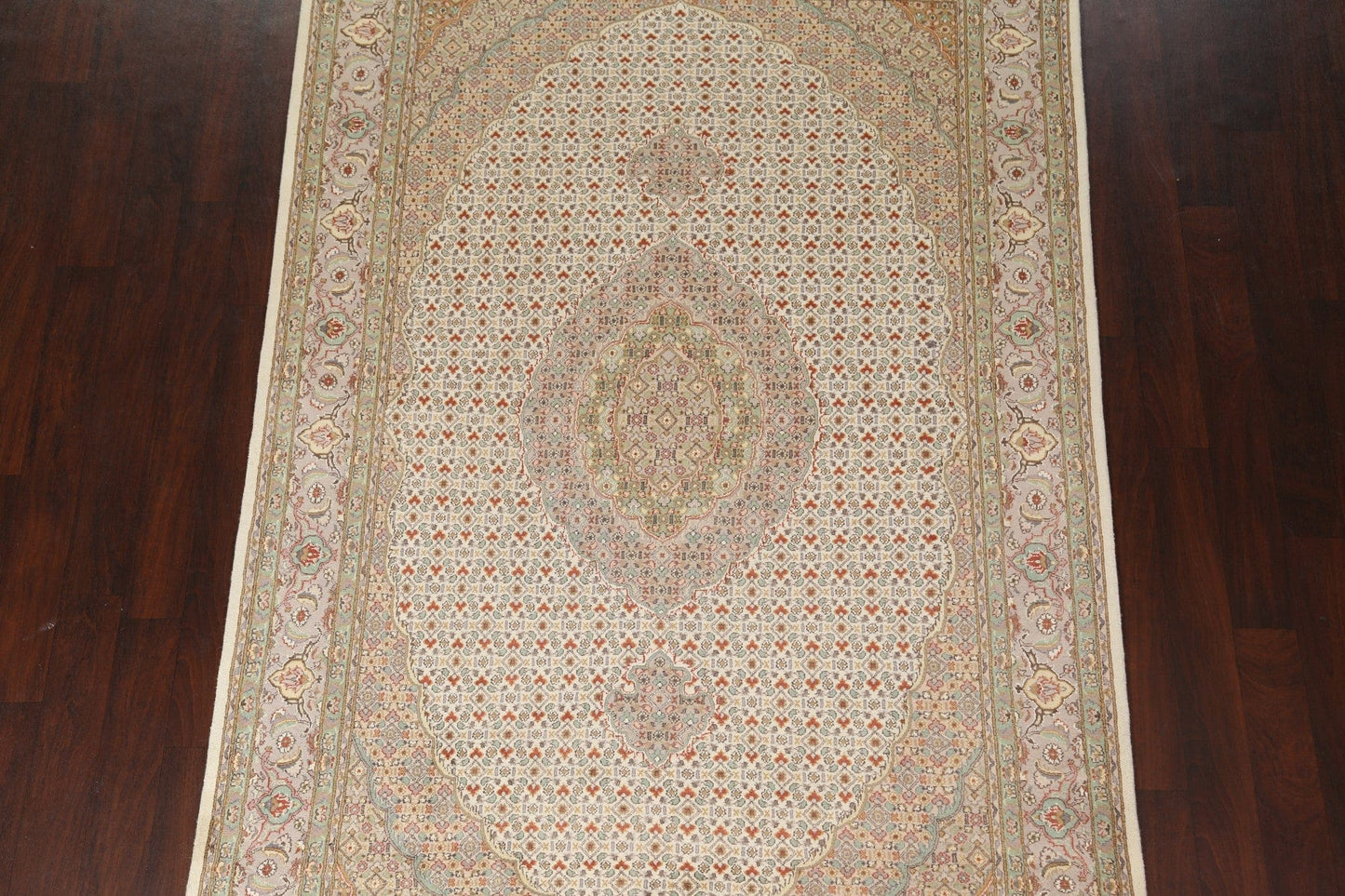 Vegetable Dye Tabriz Mahi Persian Area Rug 6x9