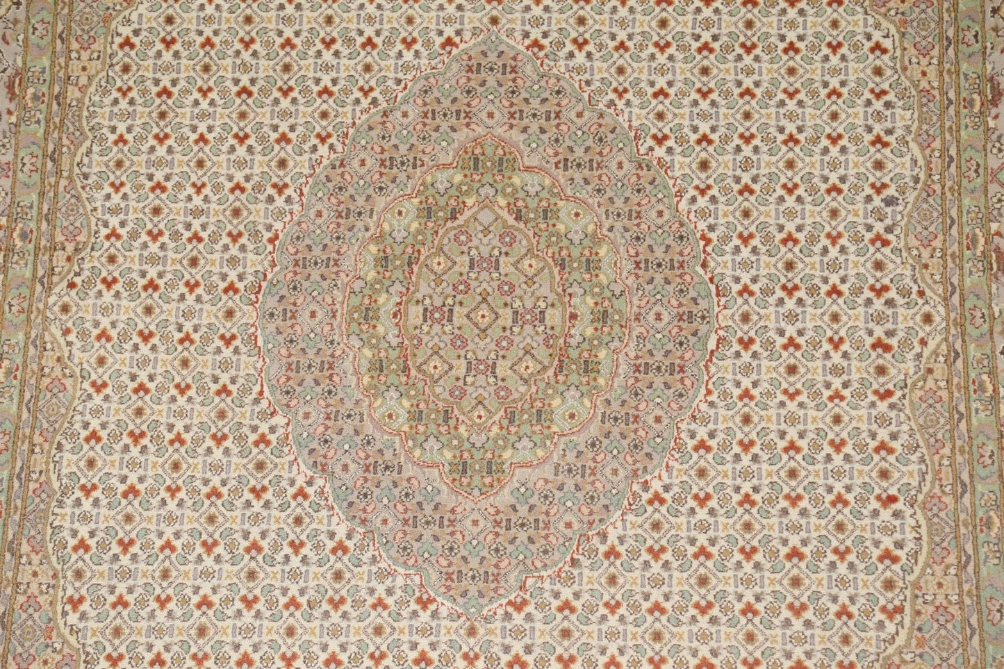 Vegetable Dye Tabriz Mahi Persian Area Rug 6x9