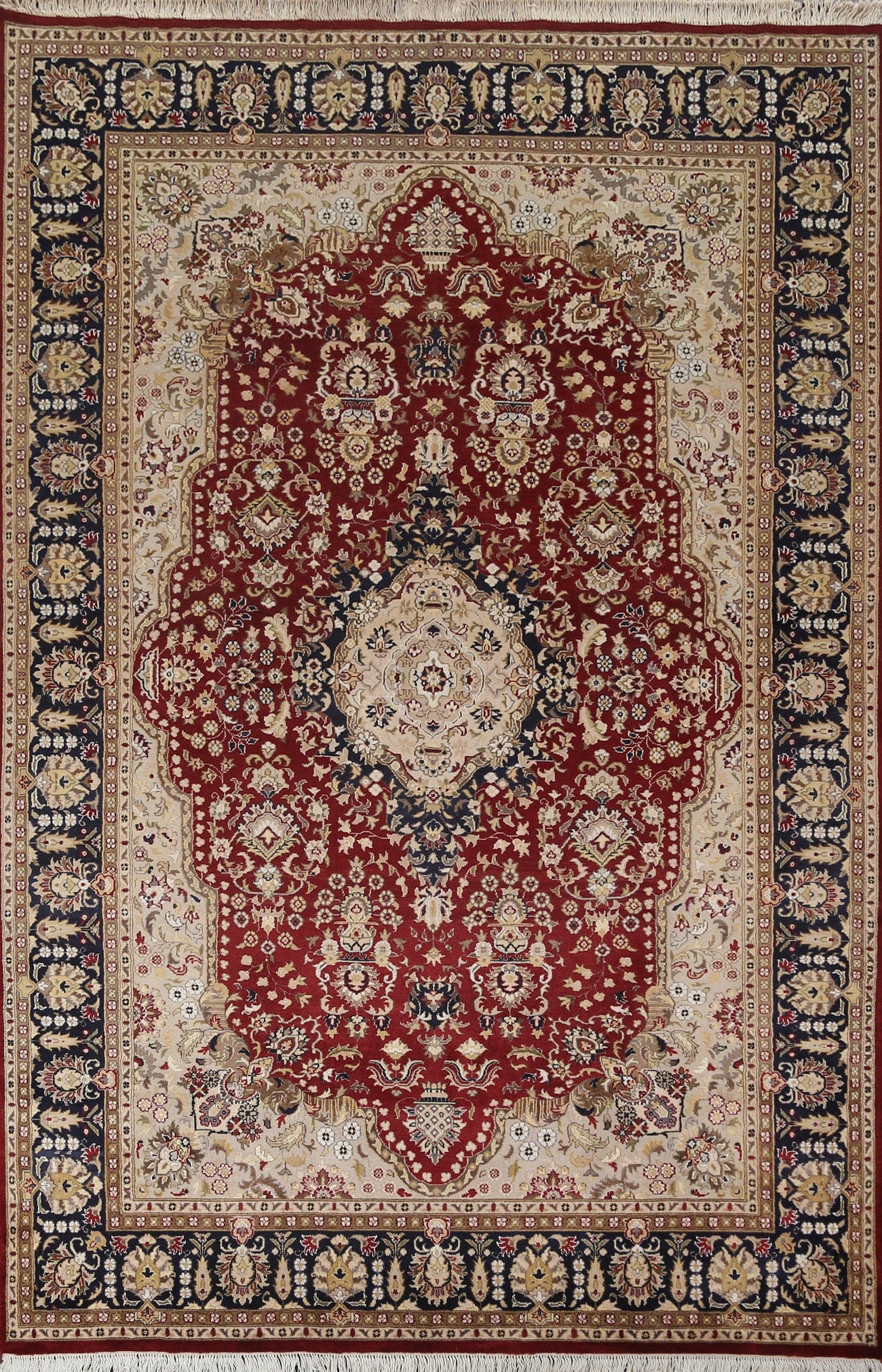 Vegetable Dye Aubusson Handmade Area Rug 6x9