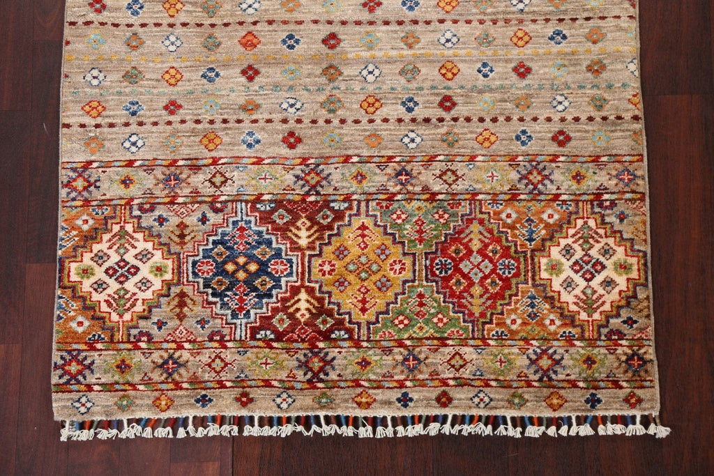 Vegetable Dye Kazak Wool Handmade Rug 3x5