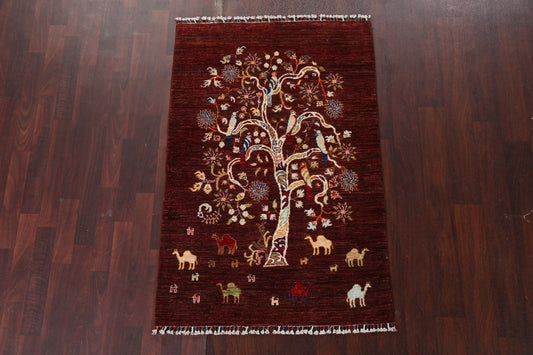 Vegetable Dye Tree Of Life Tabriz Handmade Rug 3x5