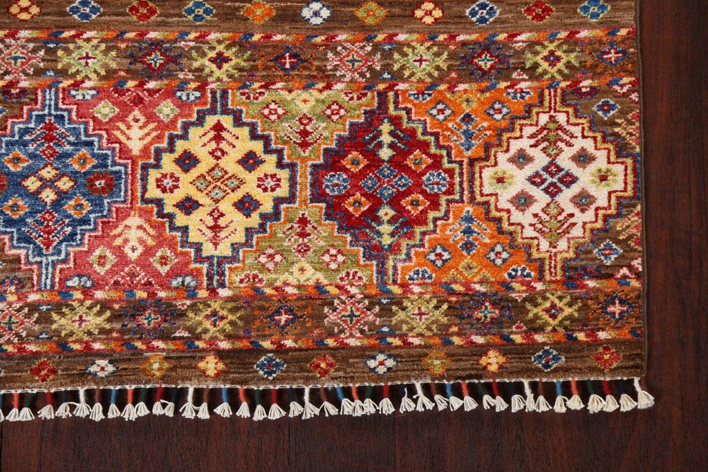 Vegetable Dye Kazak Handmade Wool Rug 3x5