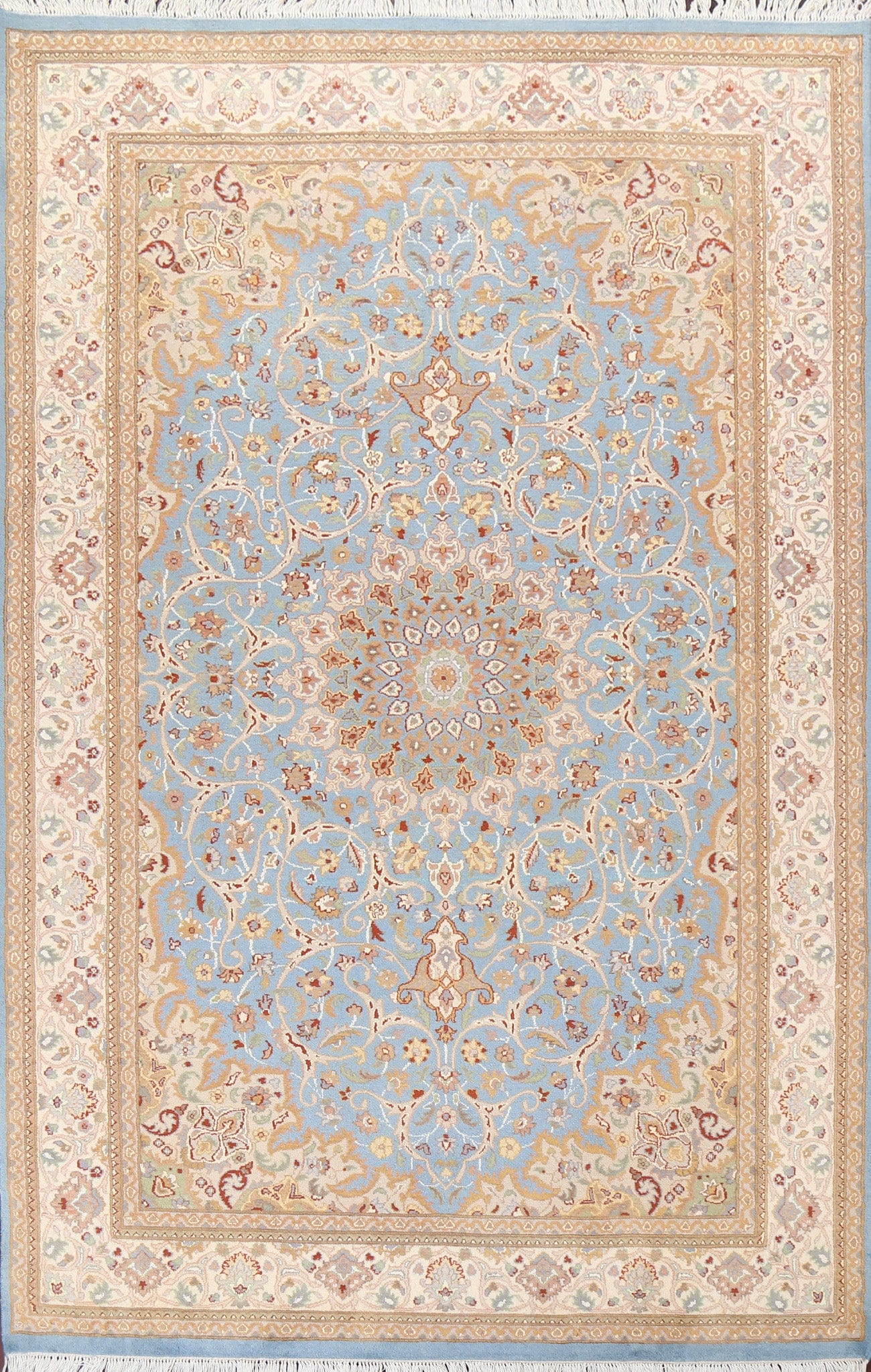 Vegetable Dye Tabriz Wool Area Rug 6x9