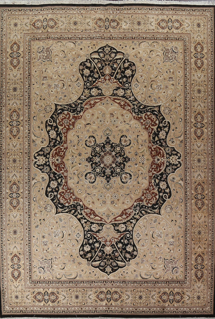 Vegetable Dye Tabriz Haj Jalili Handmade Area Rug 10x14