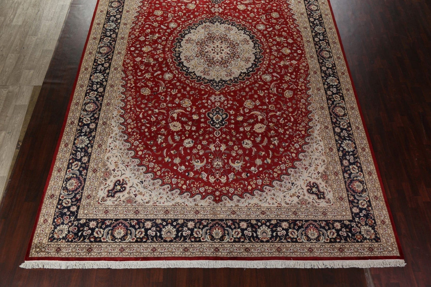 Vegetable Dye Nain Handmade Persian Rug 12x19