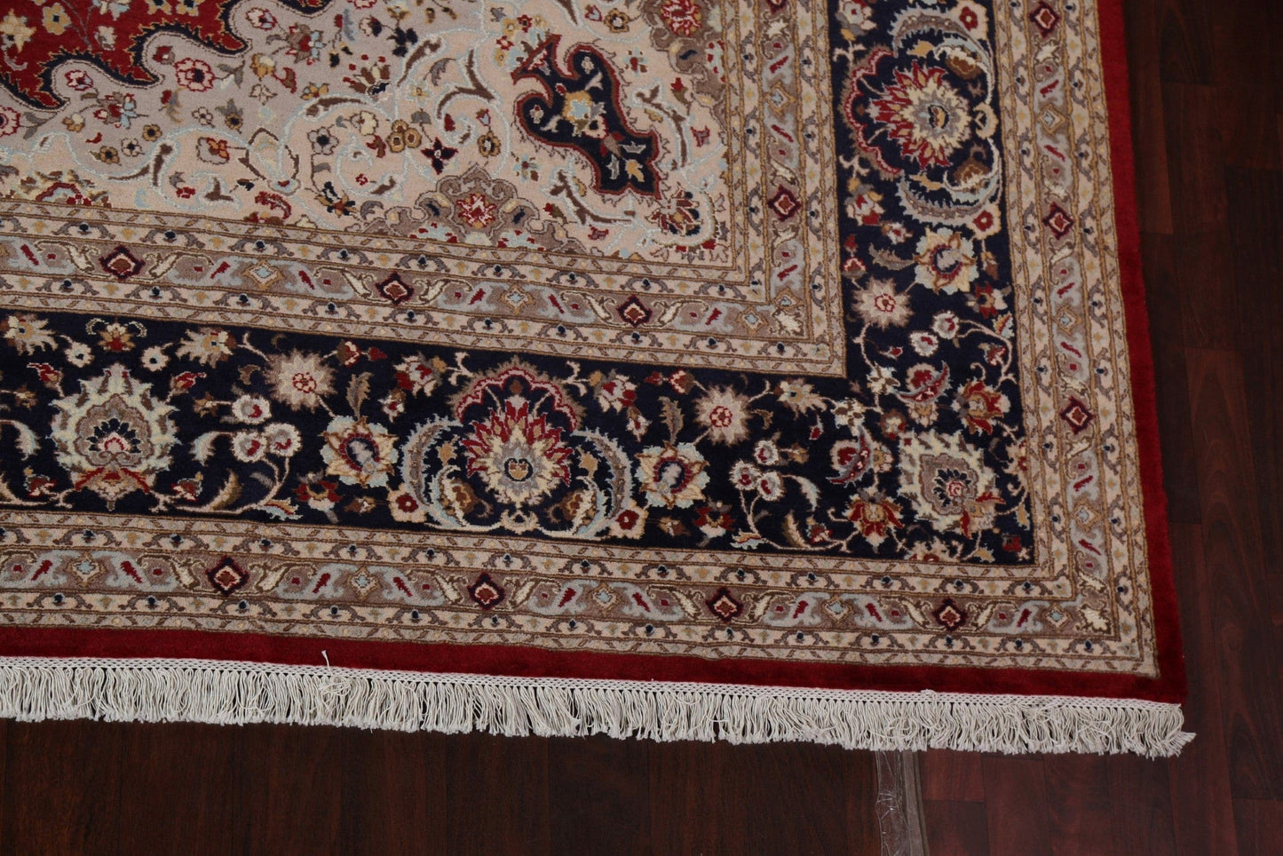 Vegetable Dye Nain Handmade Persian Rug 12x19