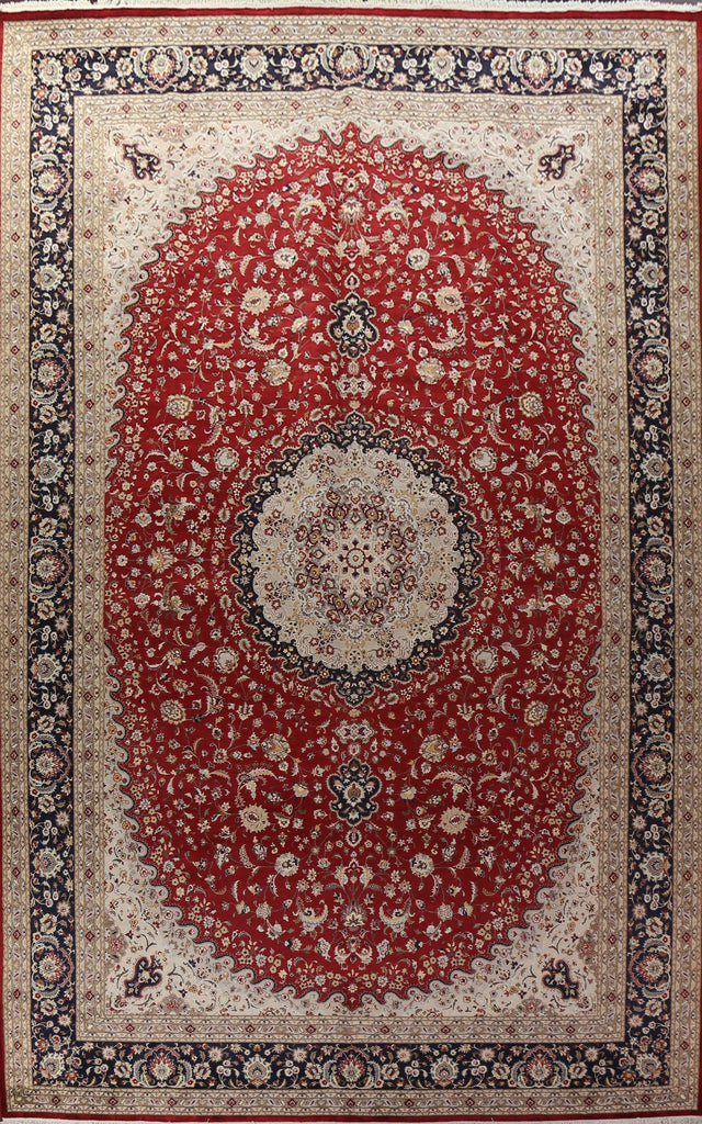 Vegetable Dye Nain Handmade Persian Rug 12x19