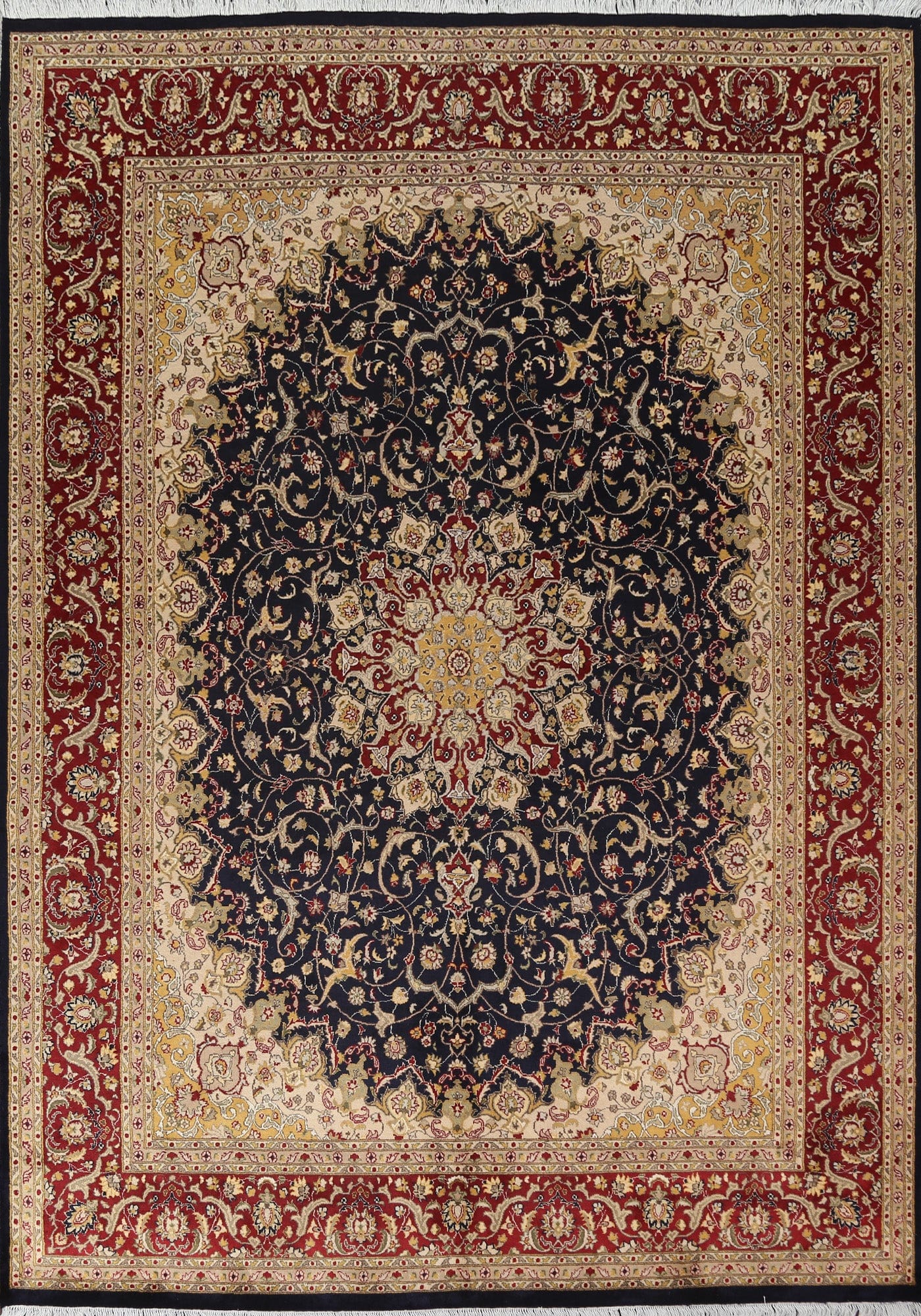 Vegetable Dye Tabriz Wool/ Silk Area Rug 8x10