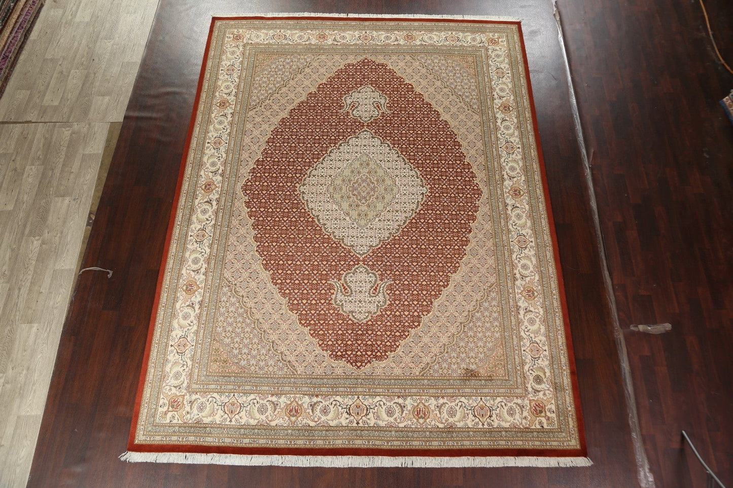 Vegetable Dye Tabriz Mahi Persian Area Rug 9x12