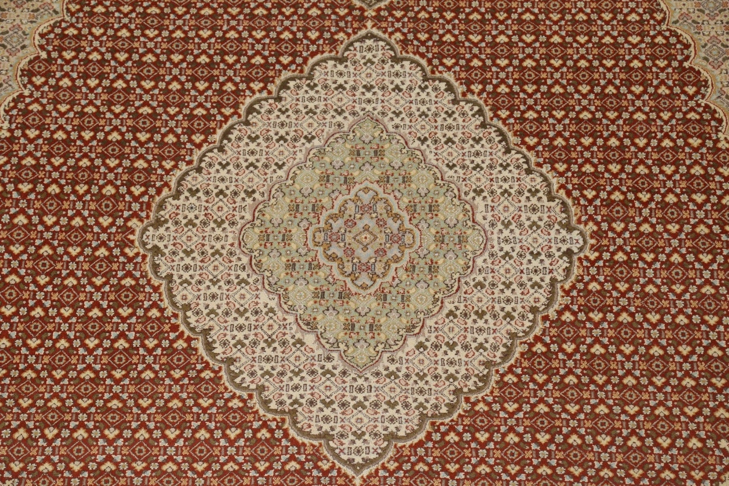 Vegetable Dye Tabriz Mahi Persian Area Rug 9x12