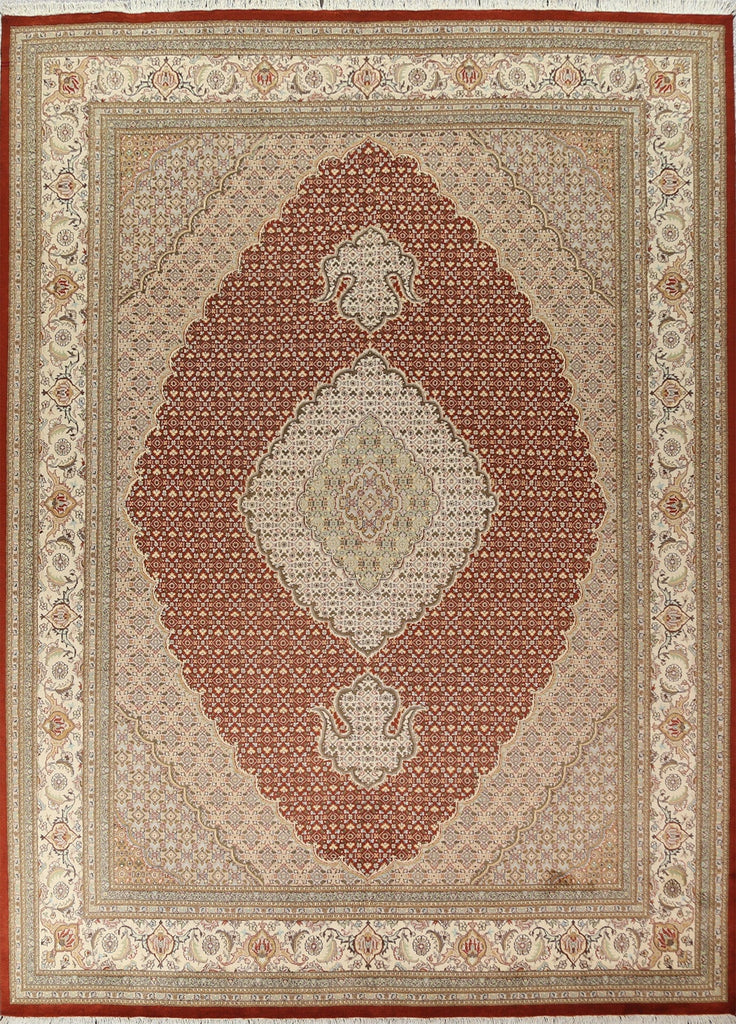 Vegetable Dye Tabriz Mahi Persian Area Rug 9x12